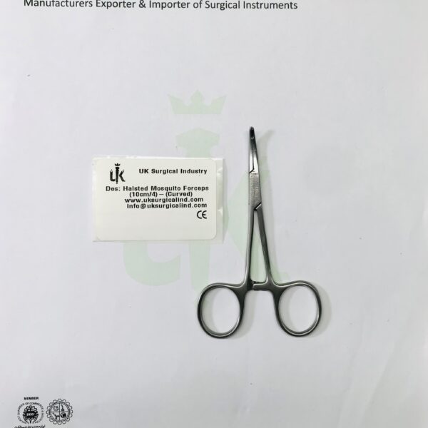 Halsted Mosquito Forceps 10 cm 4 curved