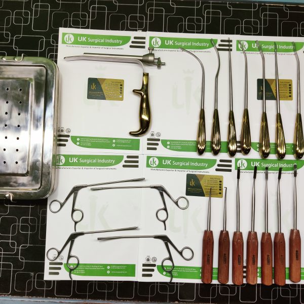 Endoscopic Face Lift Instruments Set | Stainless Steel Sterilizing Box | Plastic Surgery Tools | Lifting Facial Instruments – Lifting Endoscopique – Gesichtsstraffung – Lifting Facial – Cirugía Plástica – Estetik Cerrahi